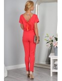 Coral jumpsuit with bow 2950 - Online store - Boutique